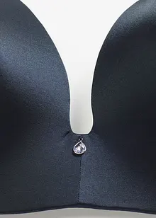 Reggiseno con coppe preformate senza ferretto in materiale lucido, bonprix