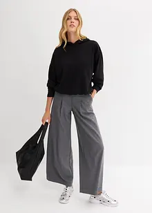 Felpa con cappuccio in misto viscosa leggermente lucido, bonprix