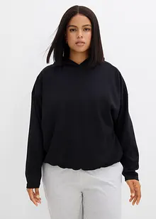 Felpa con cappuccio in misto viscosa leggermente lucido, bonprix