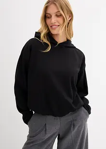 Felpa con cappuccio in misto viscosa leggermente lucido, bonprix