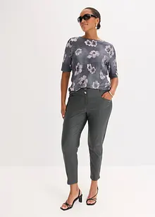 Pantaloni elasticizzati con effetto lucido, bonprix