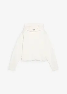 Felpa con cappuccio in misto viscosa leggermente lucido, bonprix