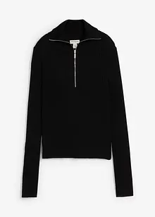 Maglia a costine in soffice misto viscosa, bonprix