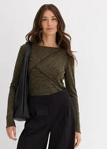 Maglia a maniche lunghe in soffice misto viscosa, bonprix