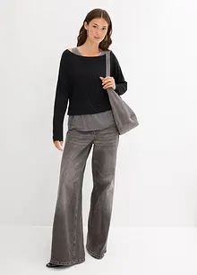 Top e maglia a maniche lunghe in jersey (set 2 pezzi), bonprix