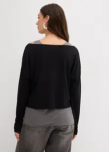 Top e maglia a maniche lunghe in jersey (set 2 pezzi), bonprix