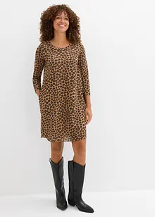 Abito corto in maglina effetto maglia, bonprix