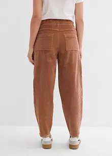 Pantaloni modello barrel in velluto a coste, bonprix