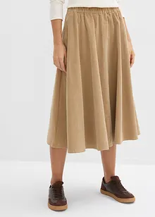 Gonna in velluto misto cotone, bonprix