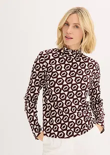 Maglia con colletto alto in tessuto strutturato, bonprix