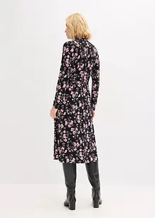 Abito midi con colletto dritto, bonprix