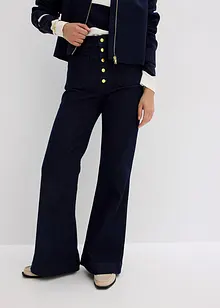 Jeans a zampa, vita alta, bonprix