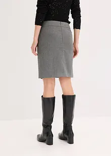 Gonna con effetto incrociato e motivo spigato, bonprix