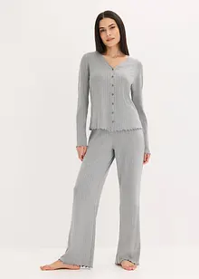 Tuta da casa loungewear in jersey pointelle morbido, bonprix