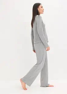 Tuta da casa loungewear in jersey pointelle morbido, bonprix