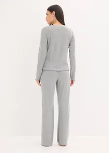 Tuta da casa loungewear in jersey pointelle morbido, bonprix