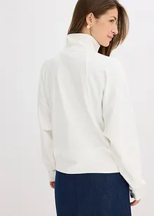 Felpa con zip in morbido Punto di Roma, bonprix