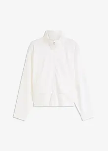 Felpa con zip in morbido Punto di Roma, bonprix