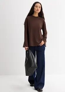 Maglia lunga in tessuto fluido, bonprix