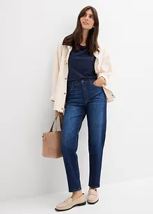 Mom jeans cropped, vita alta, bonprix