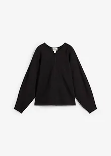 Maglia a maniche lunghe in morbido punto di Roma, bonprix