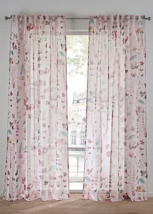Tenda trasparente con stampa floreale (pacco da 1), bonprix