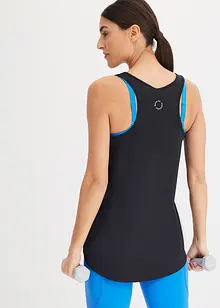 Top per sport con spalline olimpioniche, ad asciugatura rapida, bonprix