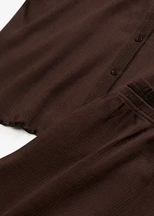 Pigiama a coste con bottoni, bonprix