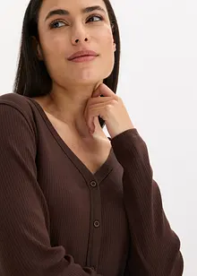 Pigiama a coste con bottoni, bonprix