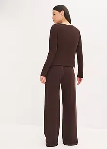 Pigiama a coste con bottoni, bonprix