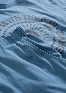 Pigiama corto in puro cotone biologico con maniche lunghe, bonprix