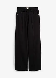 Pantaloni in twill di puro cotone con piega, bonprix