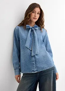Camicia di jeans con fiocco, bonprix