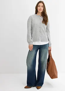 Jeans dal taglio dritto e morbido leggermente elasticizzati, vita alta, bonprix