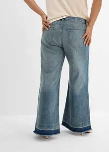 Jeans wide leg, vita media, bonprix