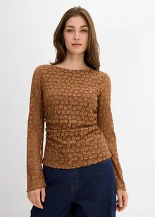 Maglia a maniche lunghe in pizzo, bonprix