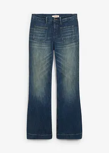Jeans a zampa, vita media, bonprix