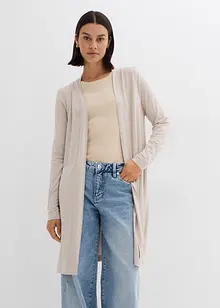 Cardigan lungo in jersey di viscosa morbida, bonprix