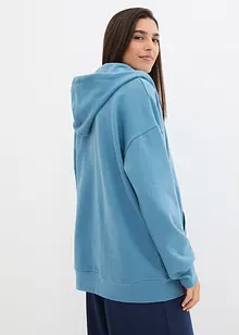 Felpa oversize con zip e cappuccio, bonprix