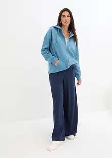 Felpa oversize con zip e cappuccio, bonprix