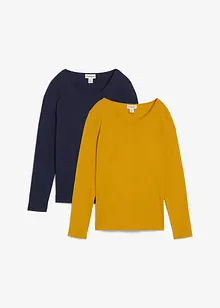 Maglia a maniche lunghe (pacco da 2), bonprix