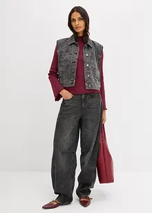 Maglia a costine in puro cotone, bonprix