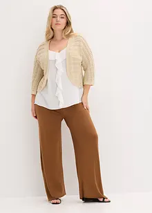 Bolero a mezza manica con effetto uncinetto, bonprix