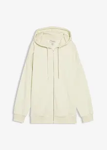Felpa oversize con zip e cappuccio, bonprix