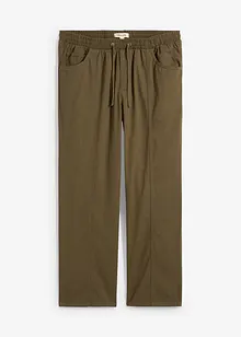 Pantaloni classic fit con elastico in vita in cotone leggero, straight, bonprix