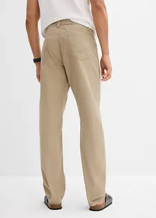 Pantaloni regular fit in twill di puro cotone, straight, bonprix
