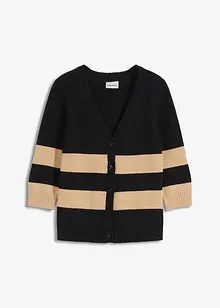 Cardigan in maglia di cotone a righe, bonprix