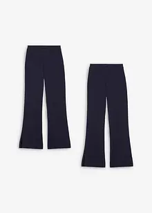 Pantaloni svasati  con spacchi in misto cotone biologico, bonprix