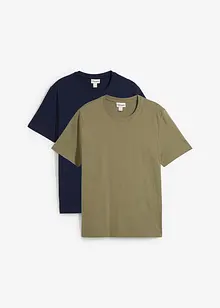 T-shirt in puro cotone biologico (pacco da 2), bonprix