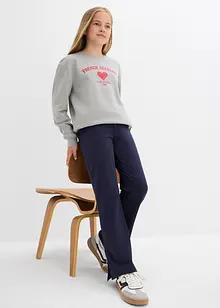 Pantaloni svasati  con spacchi in misto cotone biologico, bonprix